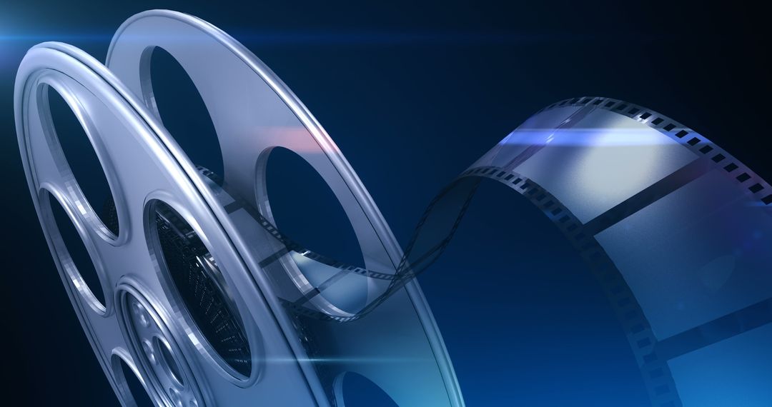 Historic Film Reel Unfolding in Cinematic Background - Free Images, Stock Photos and Pictures on Pikwizard.com