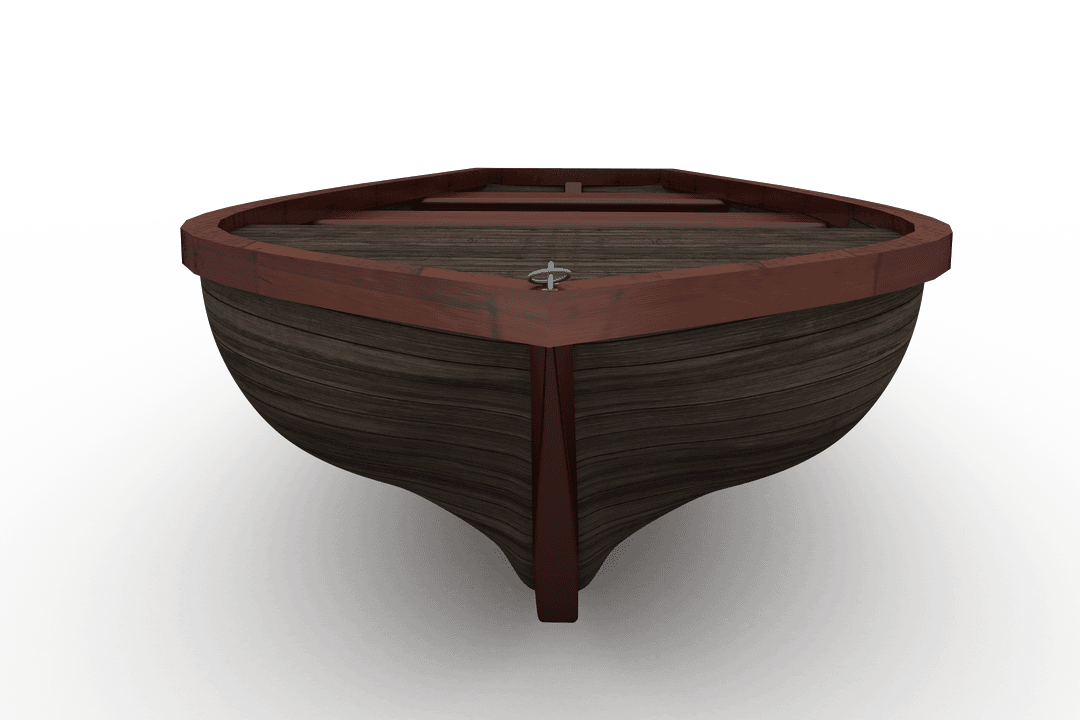 Transparent Vector Illustration of Wooden Boat Front