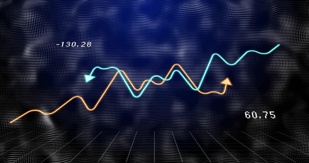 Fluctuating Line Graphs Over Digital Grid Mesh