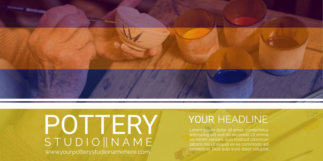 Creative Pottery Studio Template with Ceramics and Warm Aesthetic