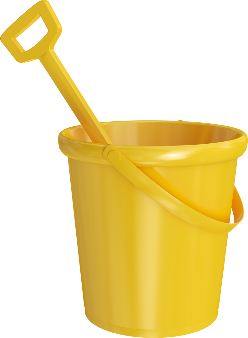 Transparent Yellow Bucket and Shovel Perfect For Summer Activities - Download Free Stock Images Pikwizard.com