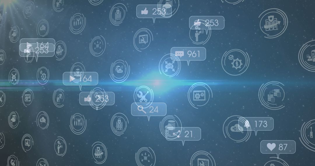 Digital Social Media Interface with Engaging Interactions