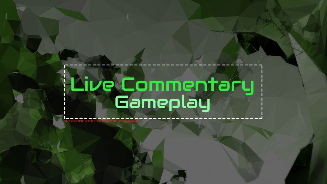 Energetic low-poly background for live gaming commentary