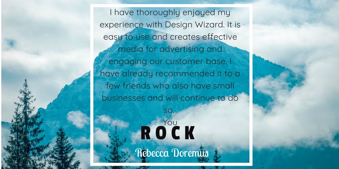 Customer Testimonial on Mountain Background Promoting Trust