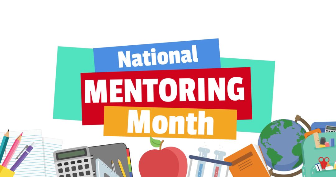 National Mentoring Month Celebration with Education Icons