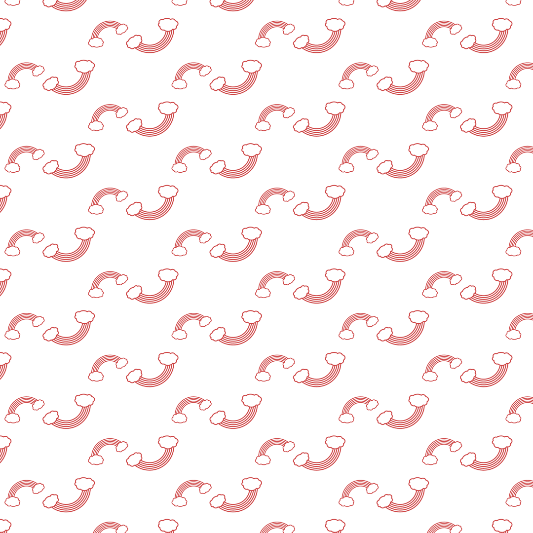 Red Curved Patterns on Transparent Background Overlay
