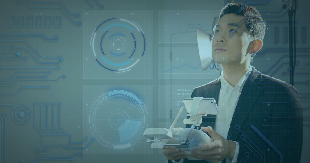 Augmented Reality Drone Pilot Monitoring Data