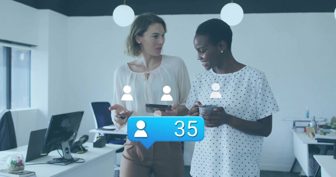 Team Discussing Analytics Visualization in Contemporary Workspace