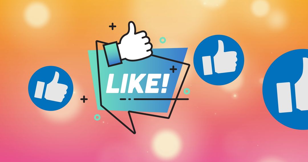 Bright Social Media Reaction Icons on Glowing Background