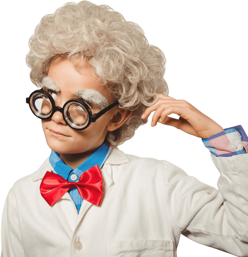 Inventive Young Scientist in Transparent Eyeglasses