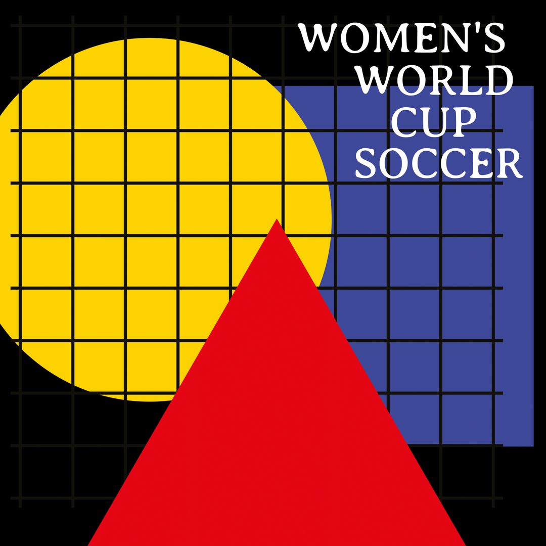 Bold Geometric Design for Women's World Cup Soccer Promotion