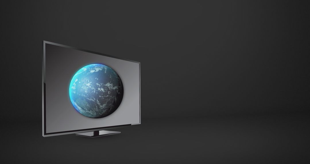 Television with Globe on Screen Symbolizing Global Media