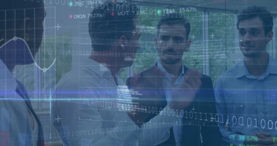 Business Team Analyzing Digital Data and Collaborating in Office