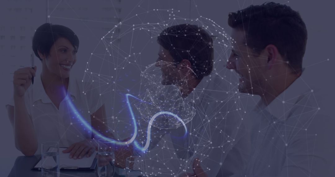 Business Professionals Discussing Digital Network Solutions