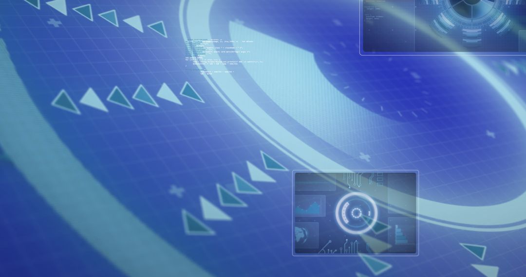 Futuristic Digital Interface with On-Screen Data