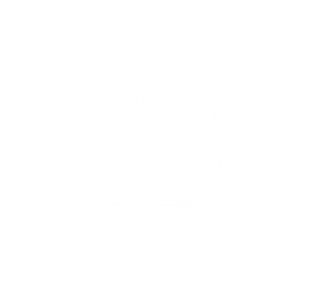 Back to School Text With Pencil on Transparent Background