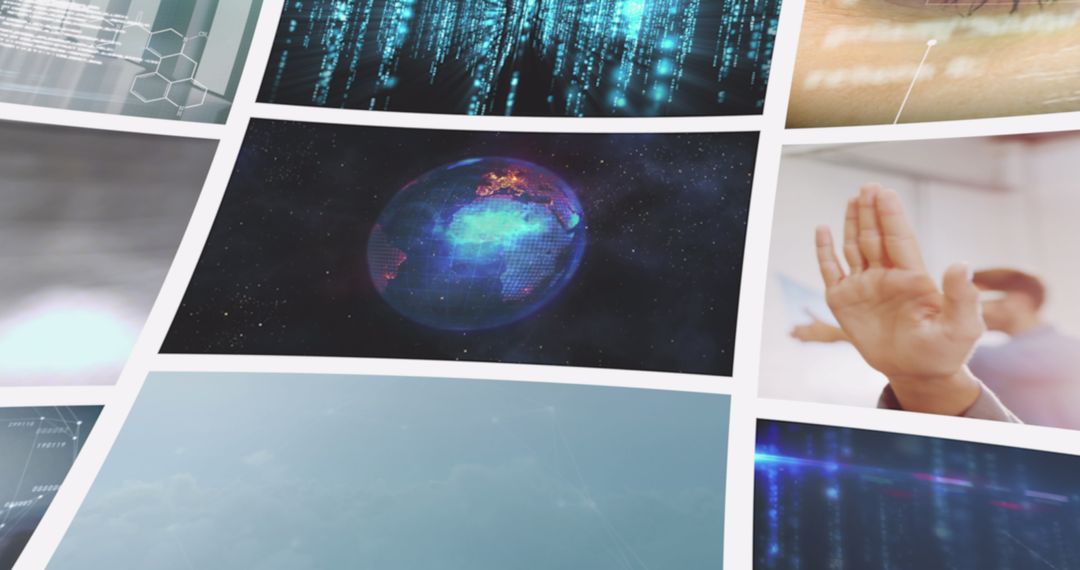 Collage of Global Communication and Technology Concepts