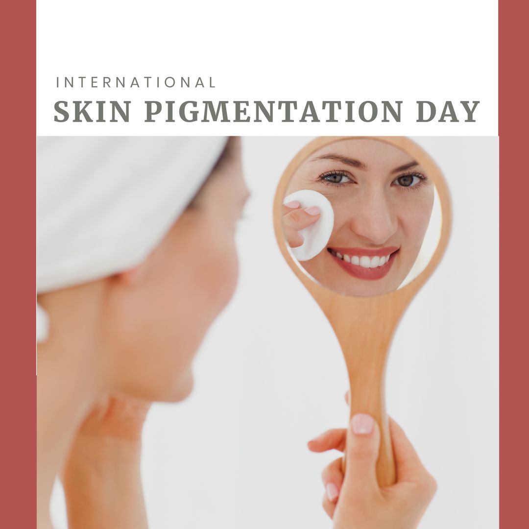 Caucasian Woman Embracing Natural Skin at Reflection