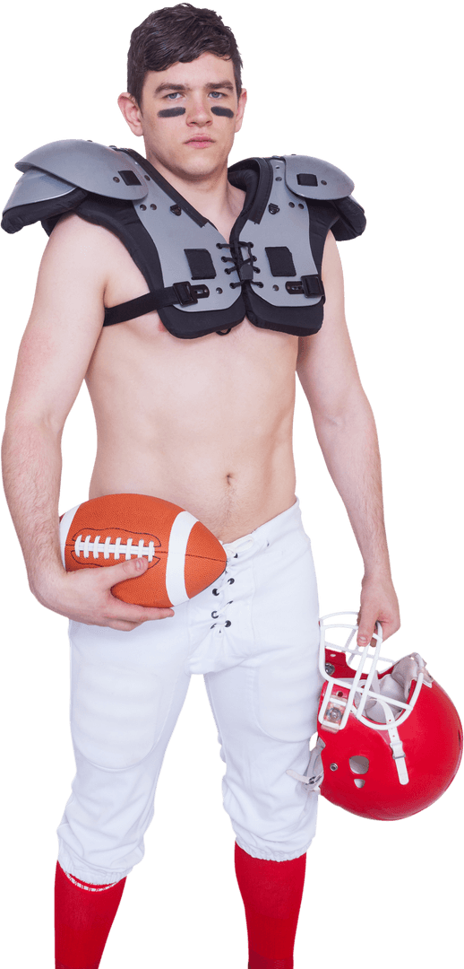 Nordic Football Player Transparent Background with Gear
