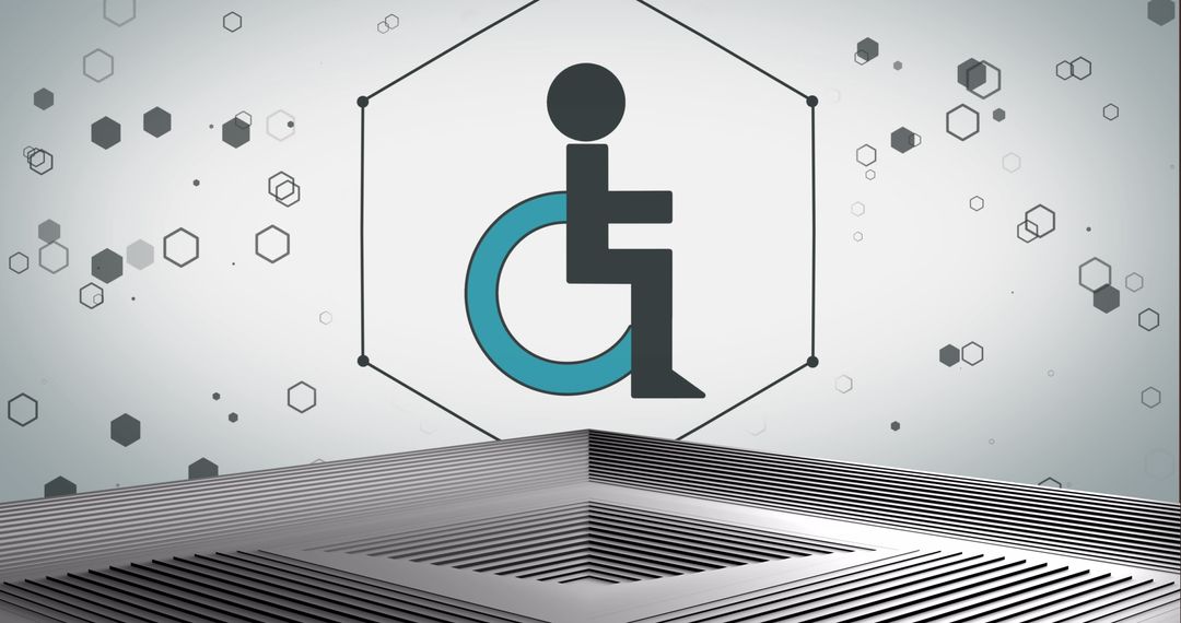Modern Geometric Disability Symbol Design Concept