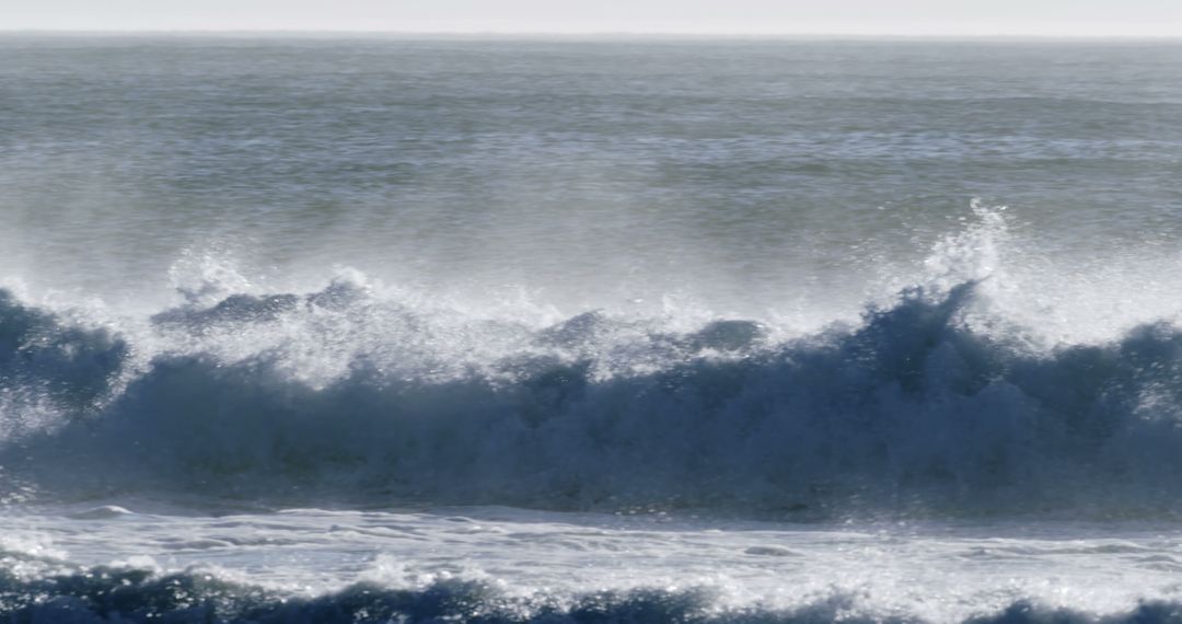 Powerful Ocean Waves Crashing onto Shore - Free Images, Stock Photos and Pictures on Pikwizard.com