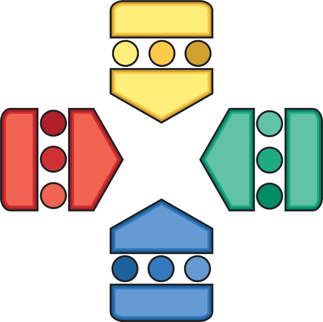 Geometric Symbols on Transparent Background Vector Art