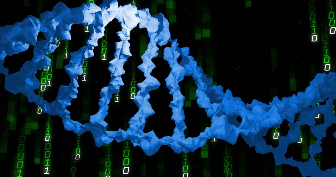 digital dna strand with binary code and data background - Free Images, Stock Photos and Pictures on Pikwizard.com