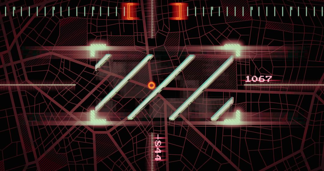 Futuristic Digital Network Interface with Glowing Lines