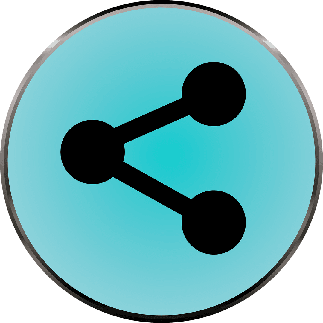 Transparent Circle Share Symbol for Digital Network Concept