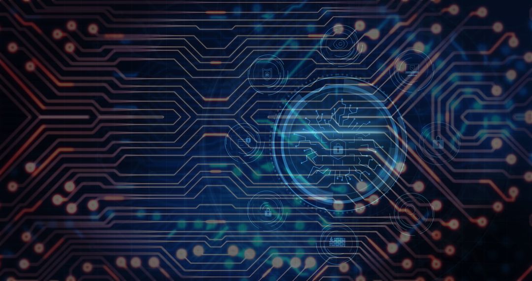 Digital Circuit Board With Medical Data Concepts