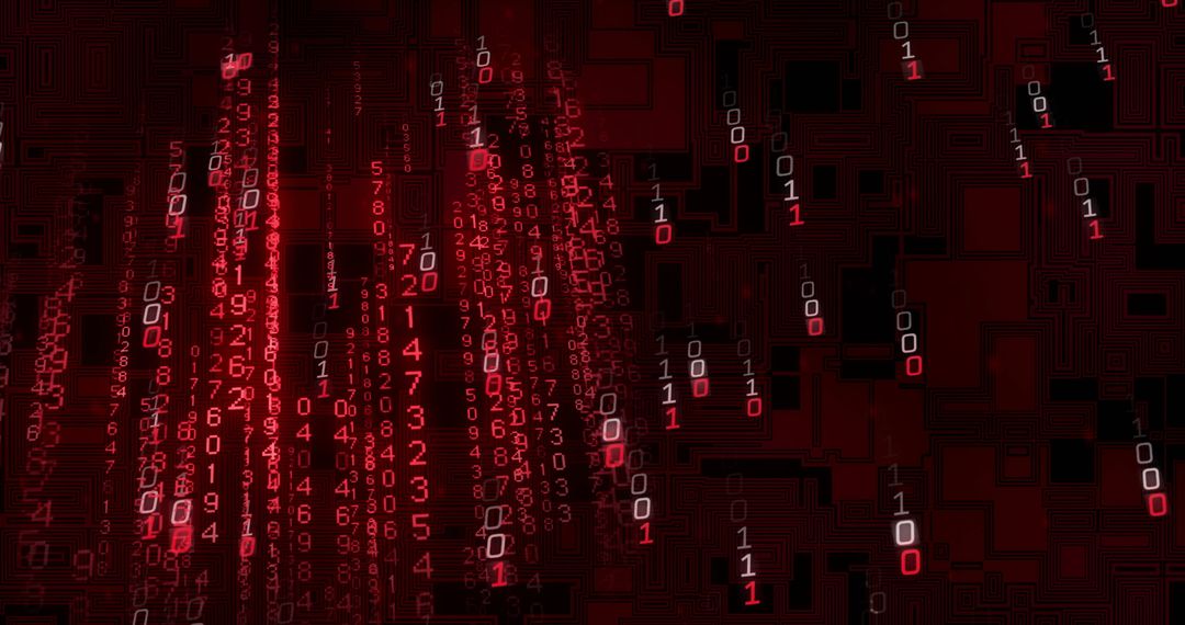 Binary Code and Digital Data Streams on Dark Abstract Backdrop - Free Images, Stock Photos and Pictures on Pikwizard.com