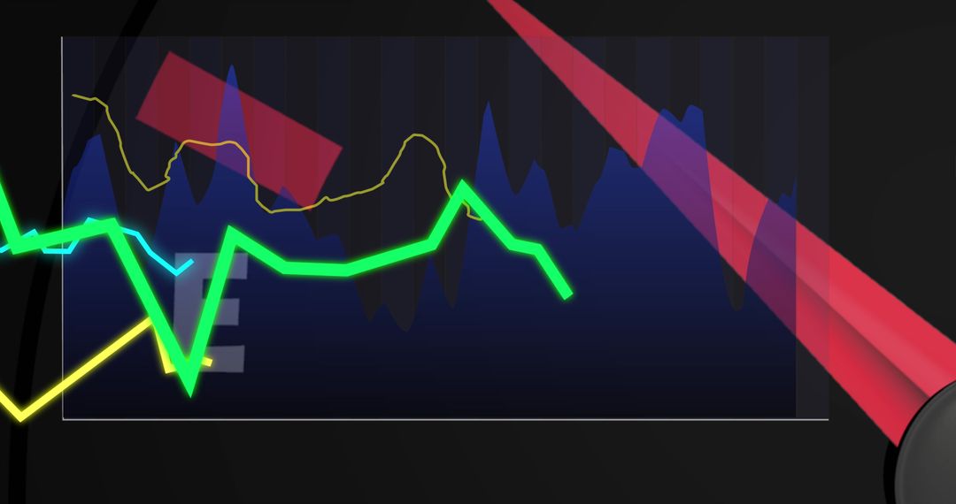 Digital Dashboard with Data Graph Lines in Motion - Free Images, Stock Photos and Pictures on Pikwizard.com