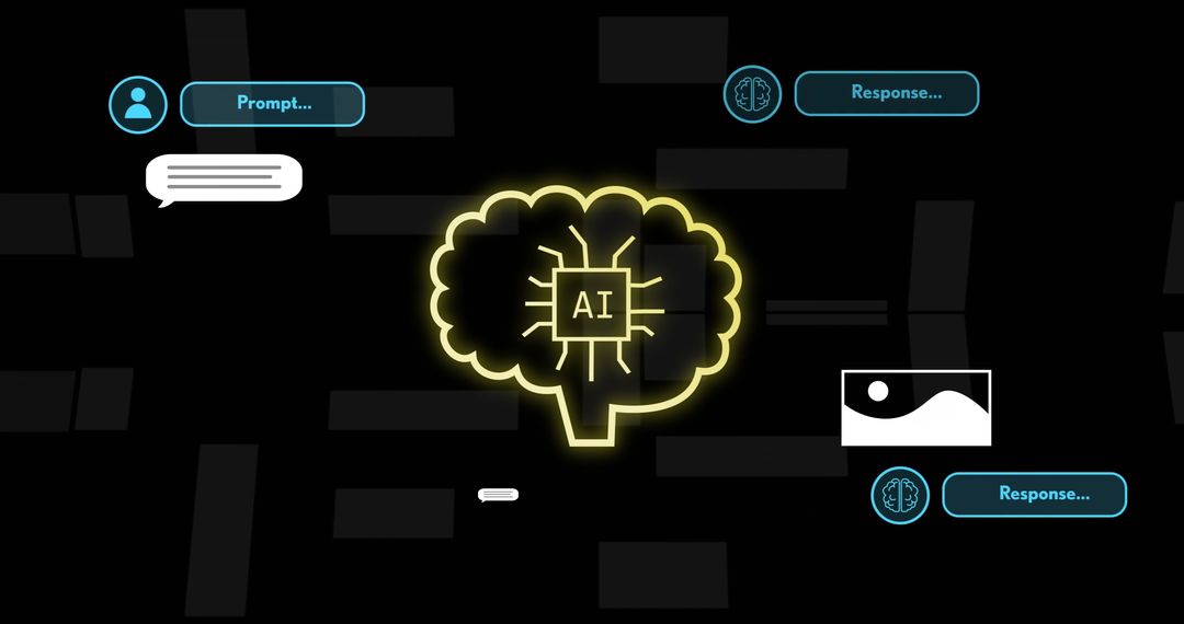 Artificial Intelligence Digital Data Processing Concept