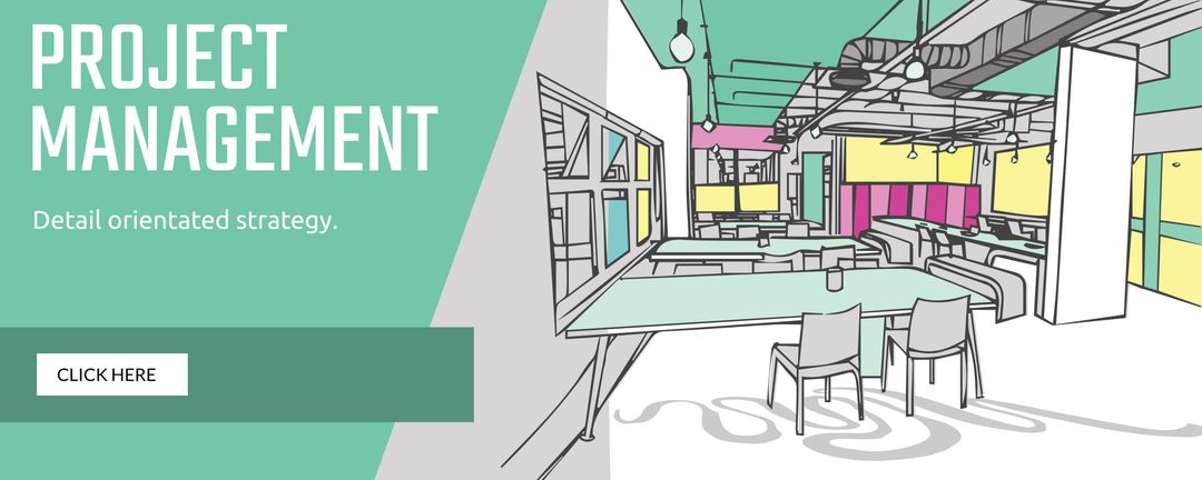 Vibrant Office Space Illustrating Efficient Project Management