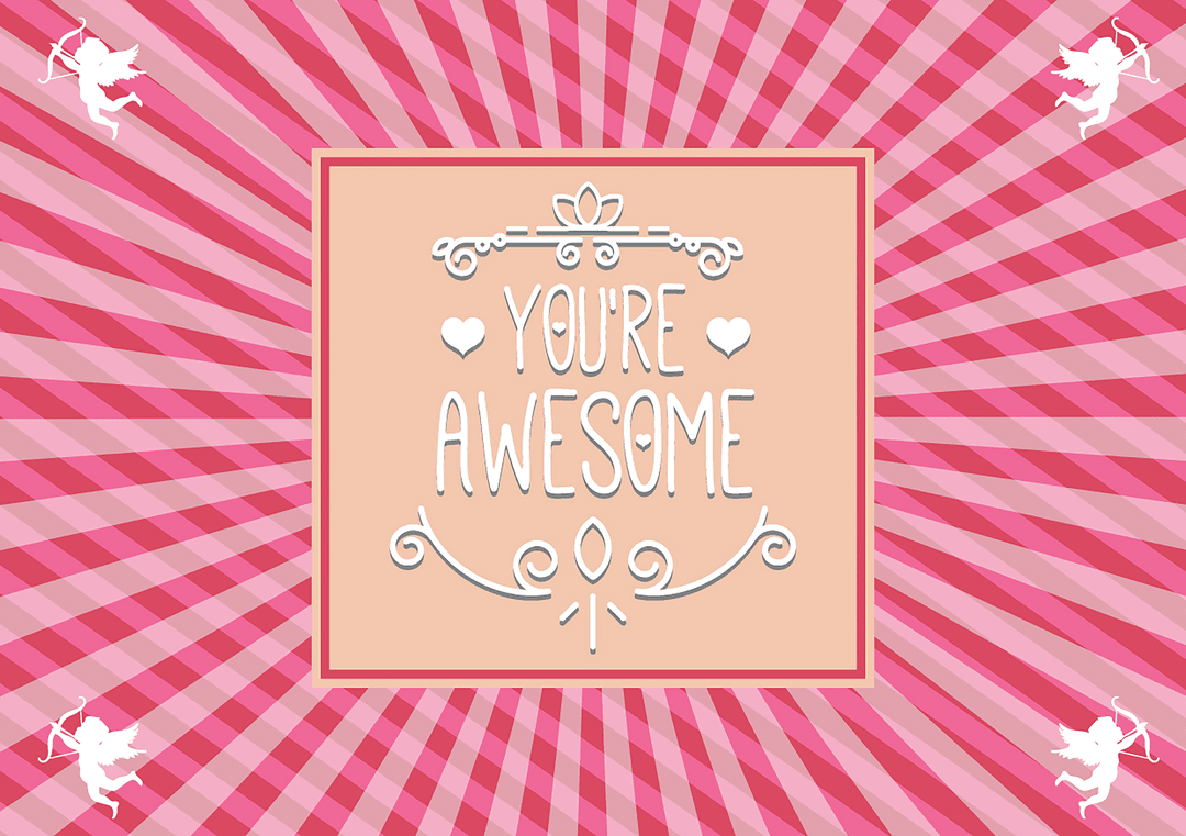 Transparent Valentine's Day Card with Awesome Message Design