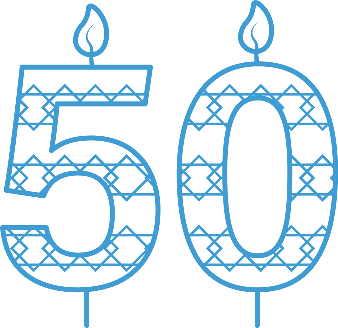 Transparent 50 Number With Candle Flames Party Illustration - Download Free Stock Images Pikwizard.com