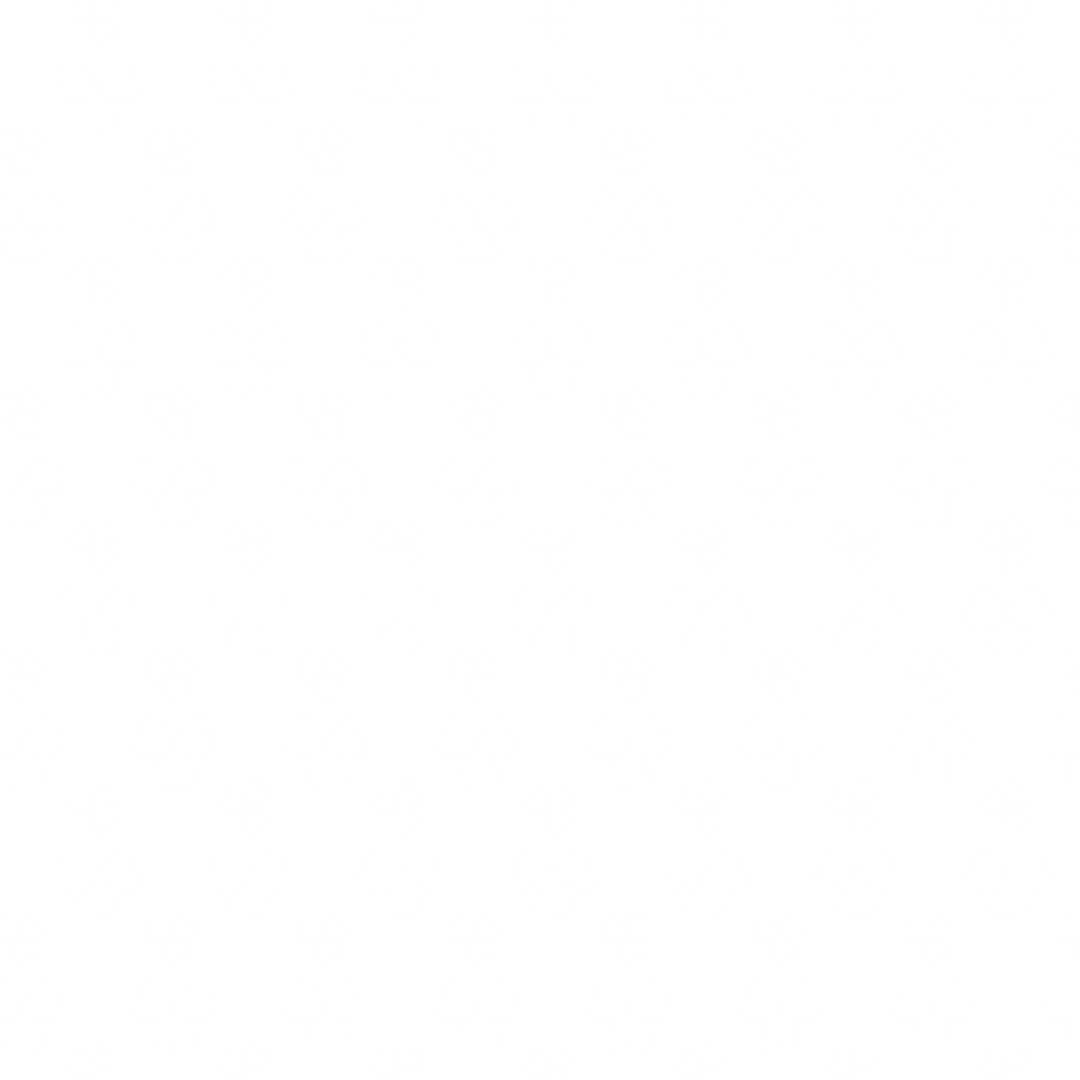 White Clover Pattern on Transparent Background Illustration