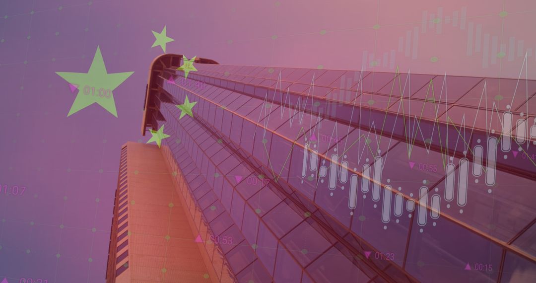 Chinese Economic Trends with Data Visualization Over Modern City