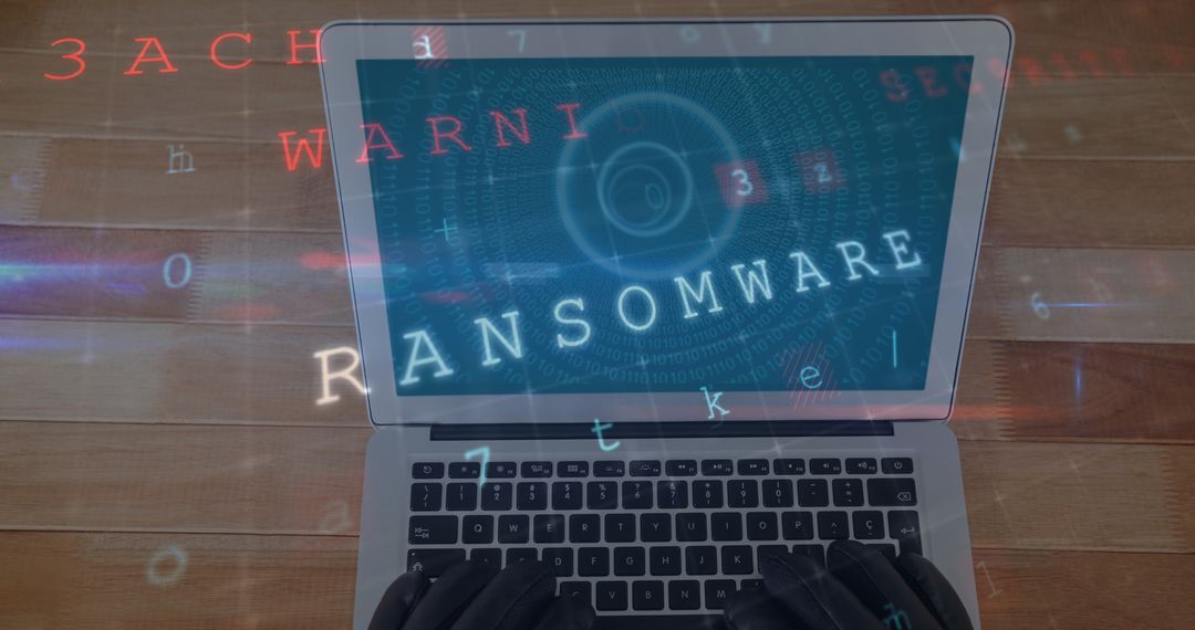Digital Landscape Displaying Cybersecurity Threat and Ransomware