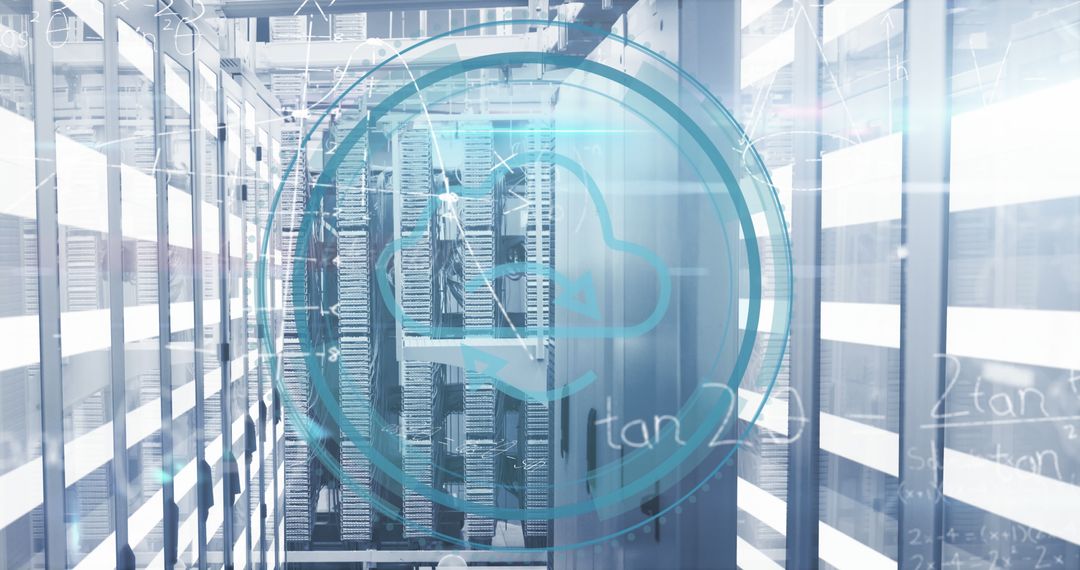 Digital Interface Cloud Computing in Server Room