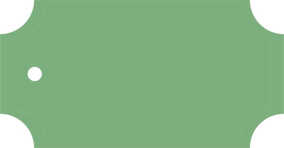 Green Label Tag Isolated on Transparent Background