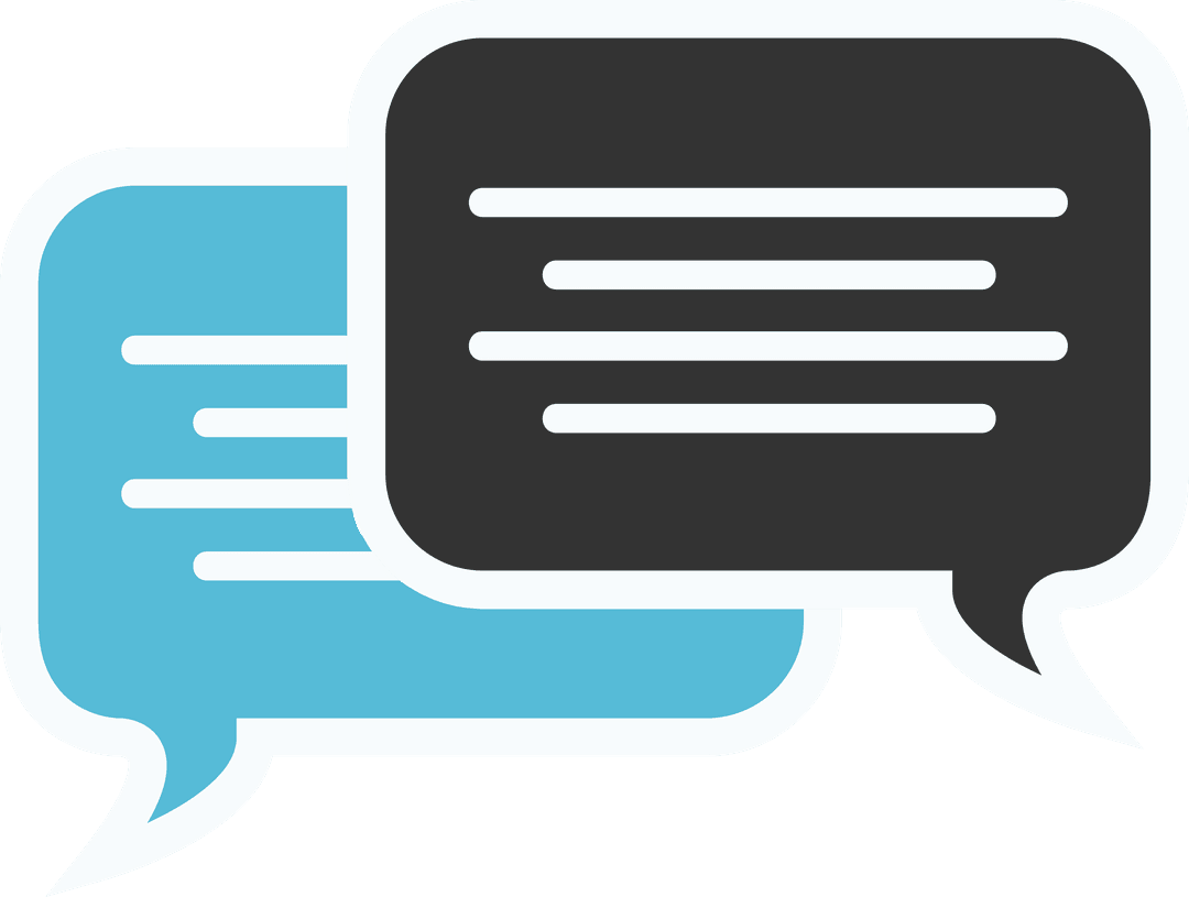 Transparent Speech Bubbles Overlapping Vector Design
