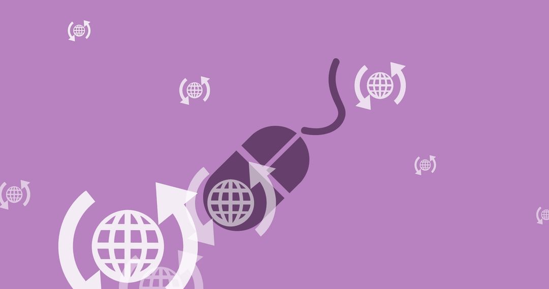 Digital Interaction with Global Connectivity Icons