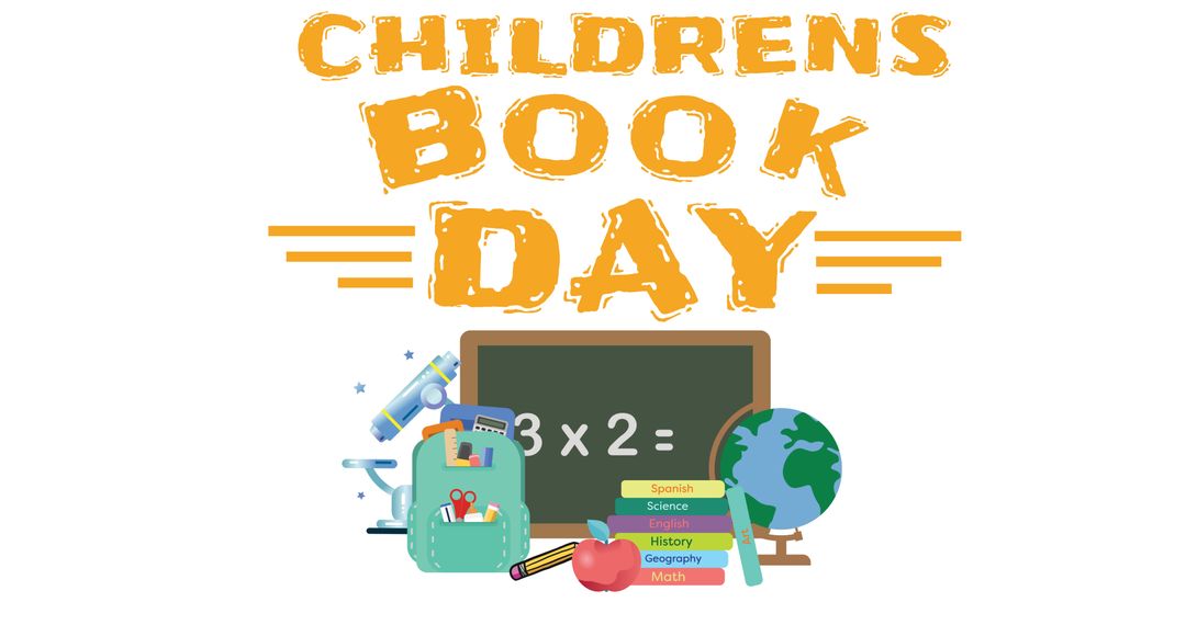 Children's Book Day School Supplies Illustration