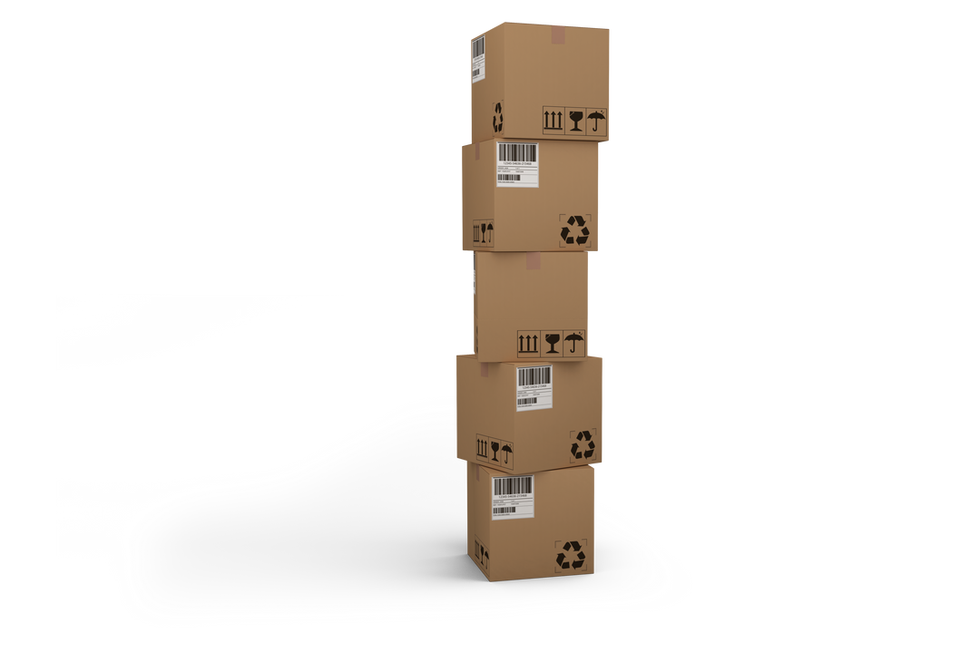 Stack of Cardboard Boxes on Transparent Background Moving Shipping - Download Free Stock Images Pikwizard.com