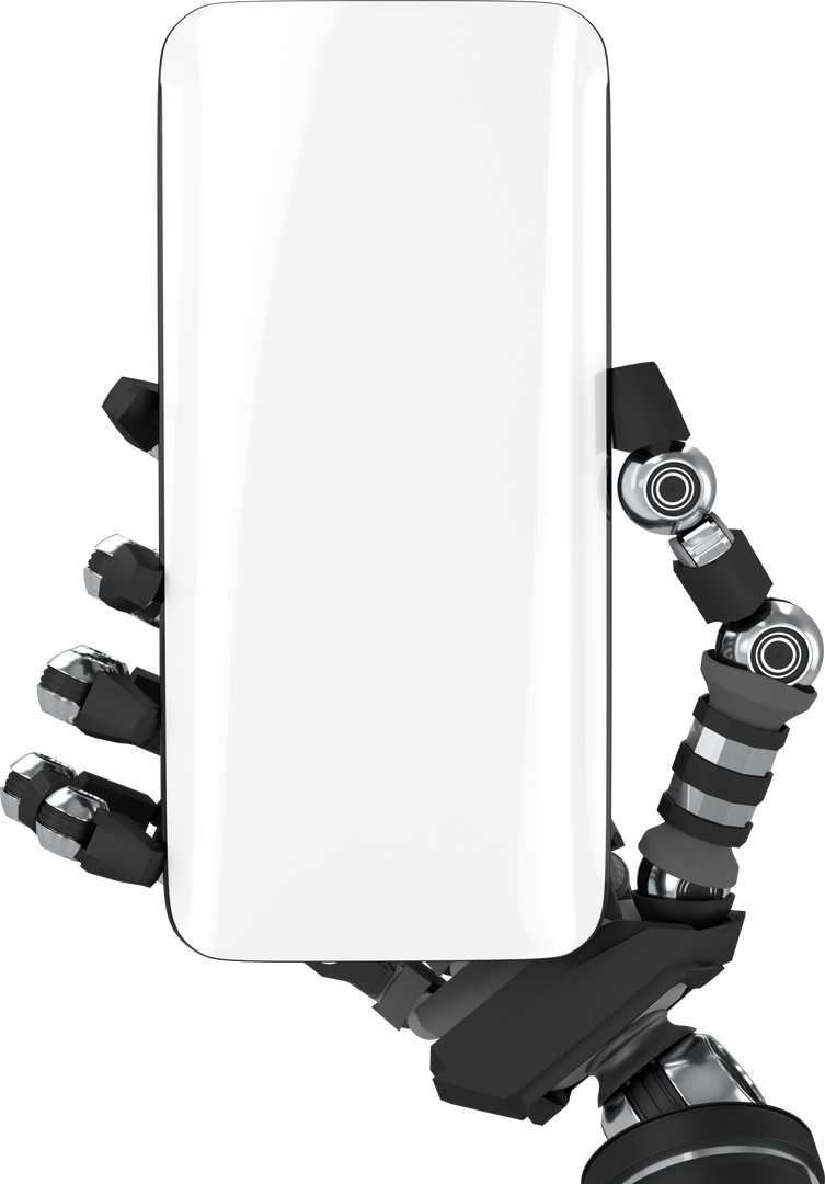 Robotic Arm Holding Smartphone Isolated on Transparent Background SEO - Download Free Stock Images Pikwizard.com