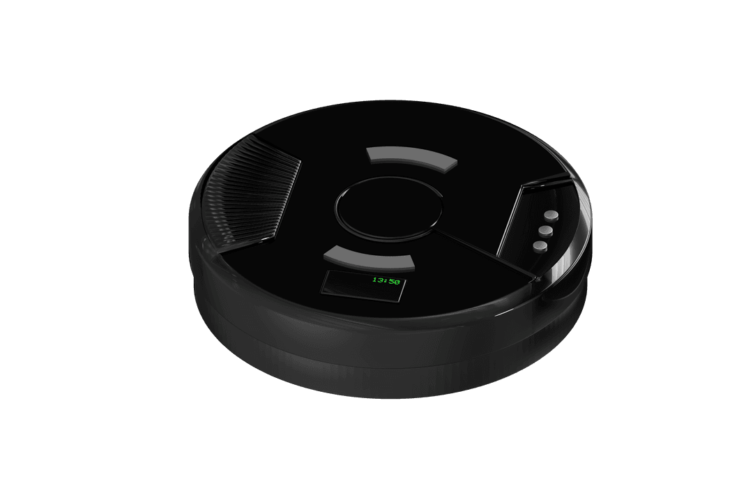 Transparent Black Portable Speaker Isolated