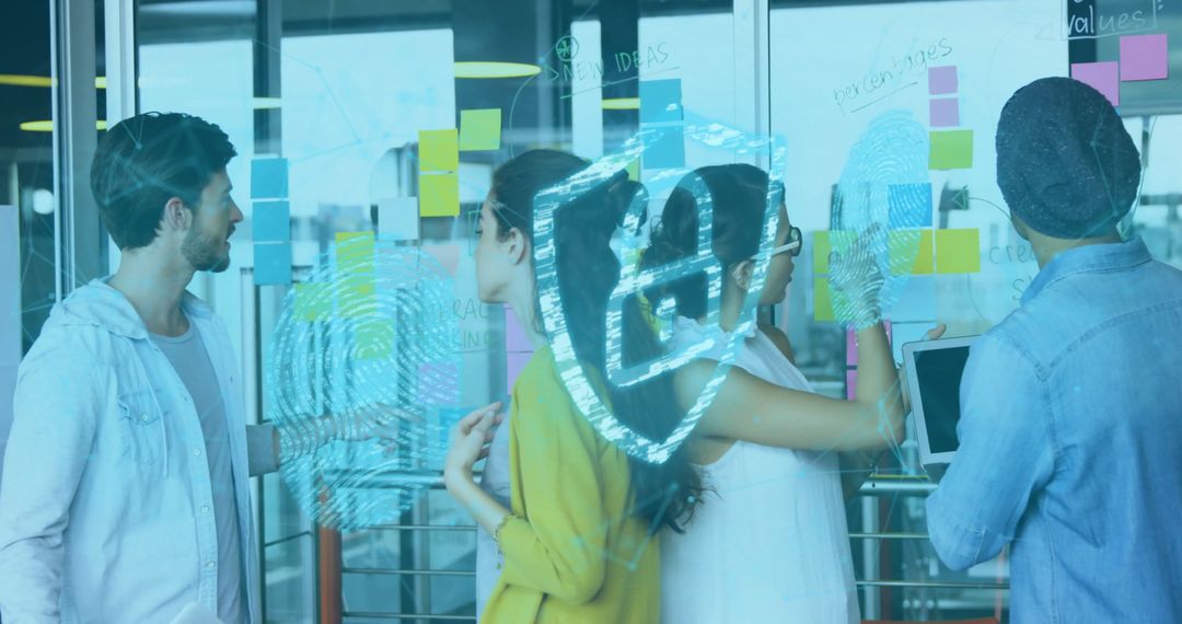 Diverse Team Brainstorming and Planning with Sticky Notes