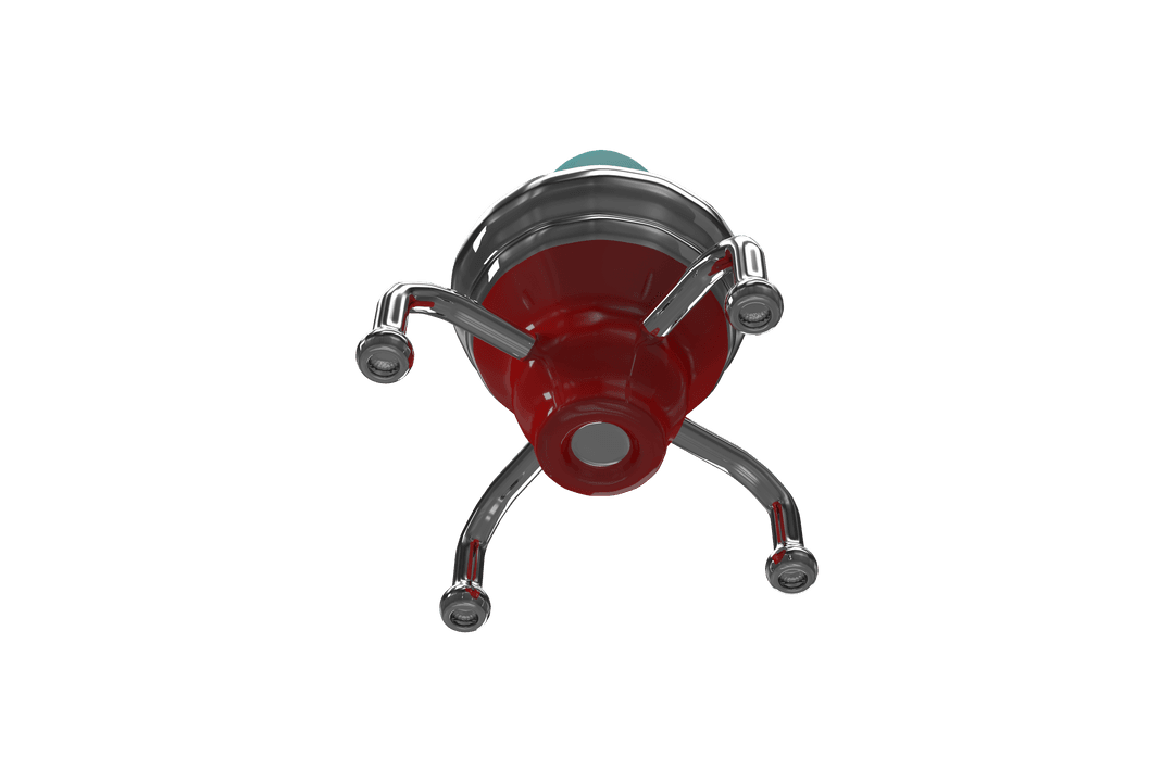 Transparent Low Angle View of Stylized Toy Figure