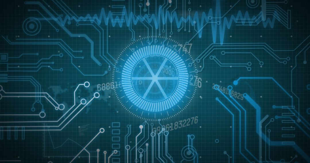 Futuristic Interface and Digital Data Processing Concept